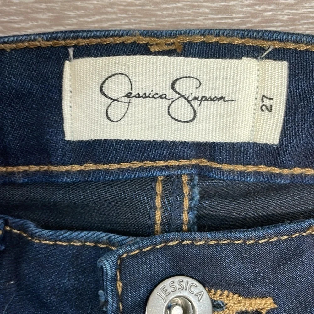 Jessica Simpson Kiss Me Super Skinny Jeans Dark Wash Denim 27 - Picture 11 of 16